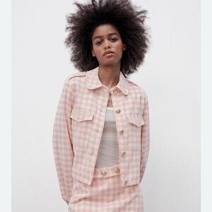 Zara Pink Gingham Skort Set